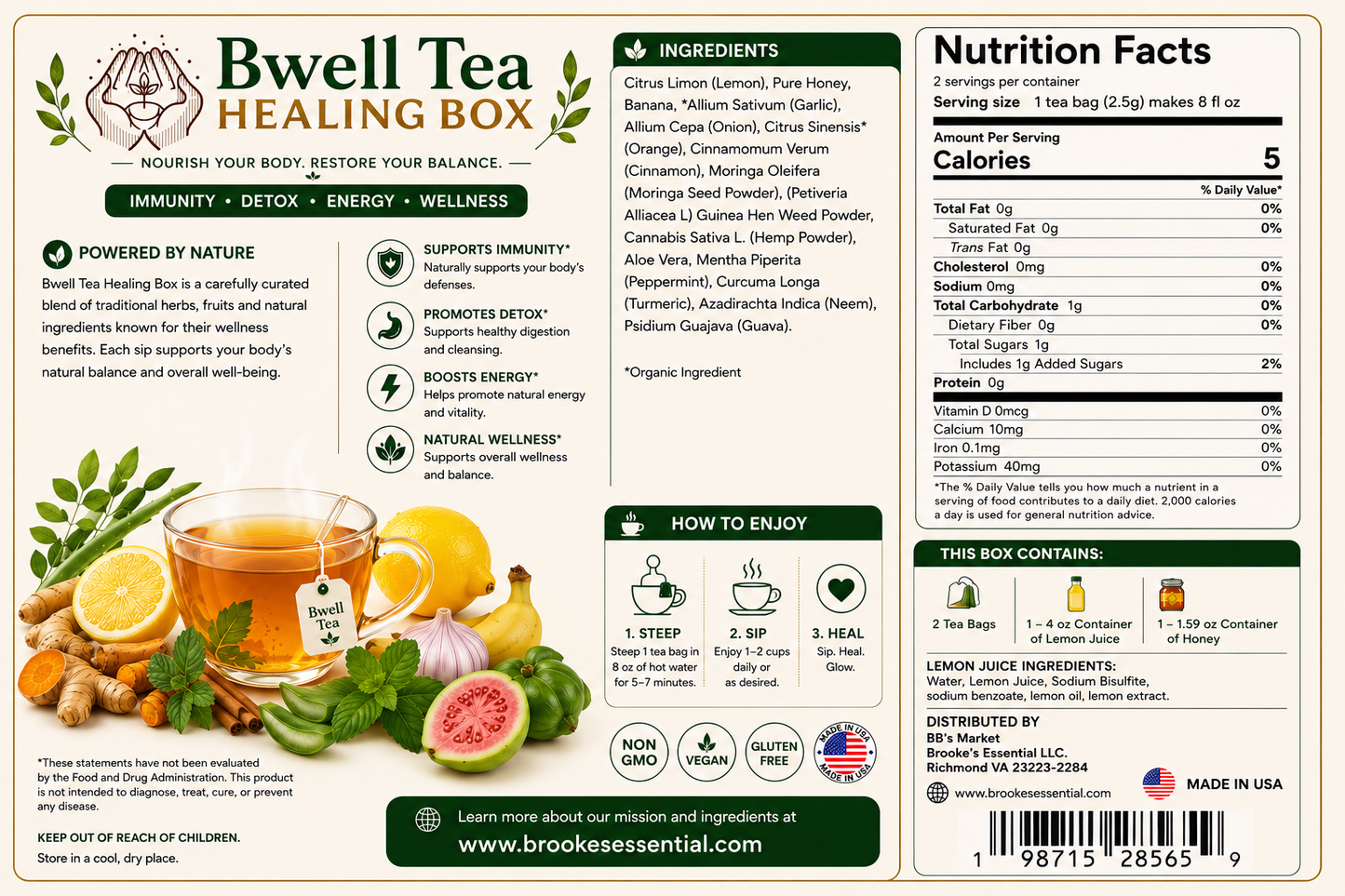 Bwell Tea Healing Box