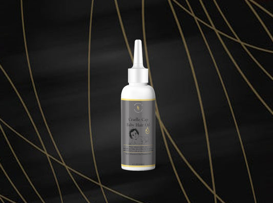 close up, cradle cap baby oil