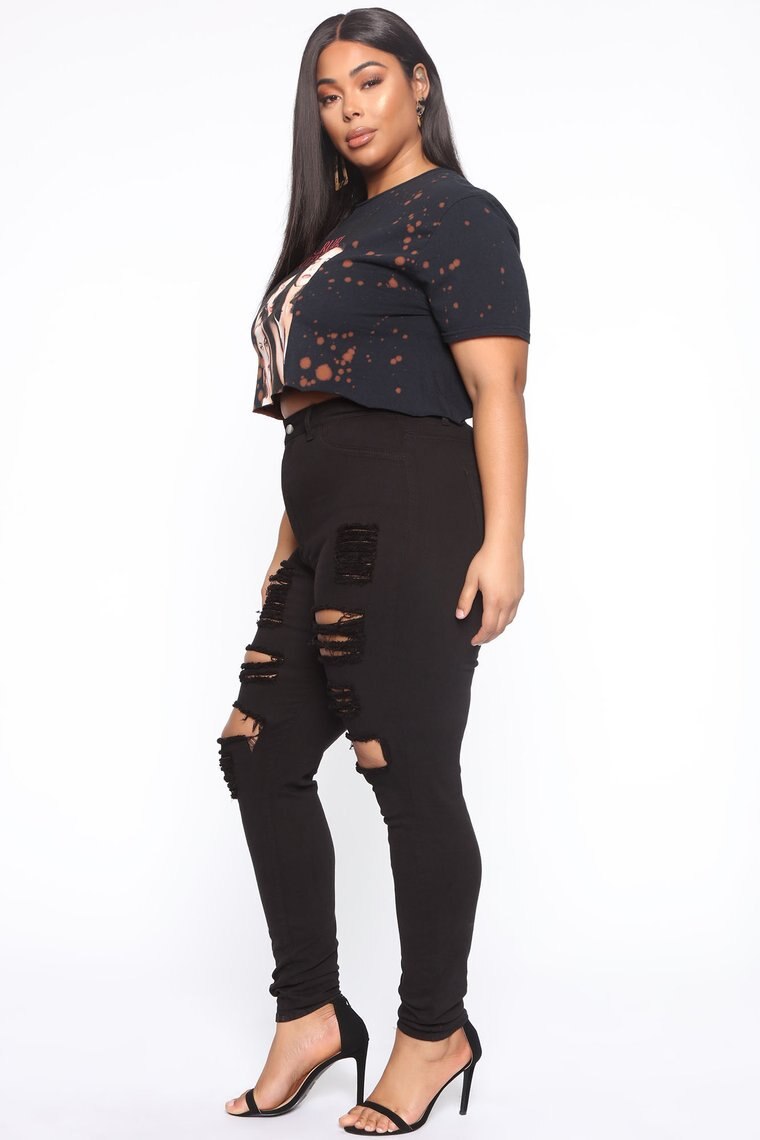 2023 New Black Ripped Plus Size Jeans For Women Fashion High Waist Stretch Denim Pencil Pants Global Drop shipping