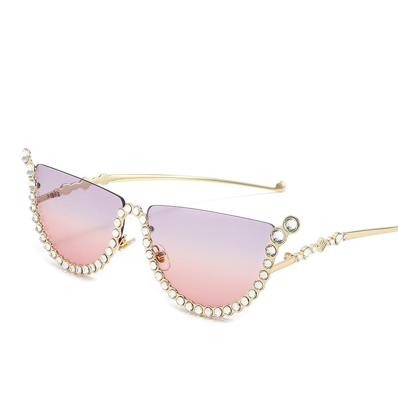 Diamond Cat Eye Sunglasses