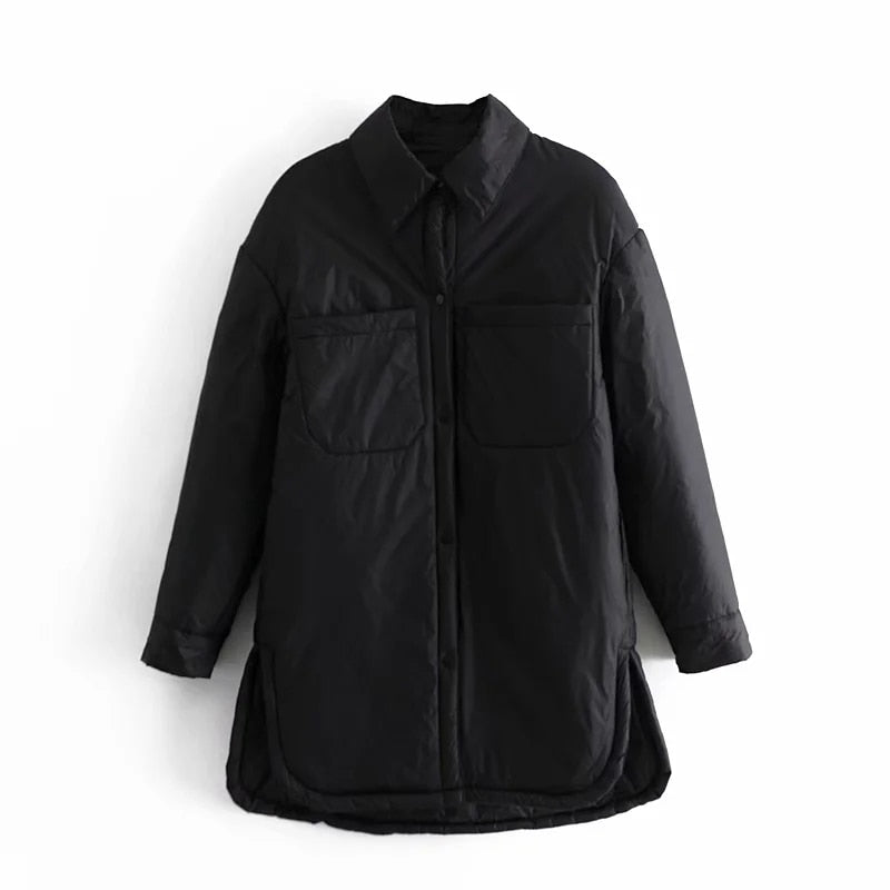 Women's Shirts Jackets Thin Parka Oversize Shirt
