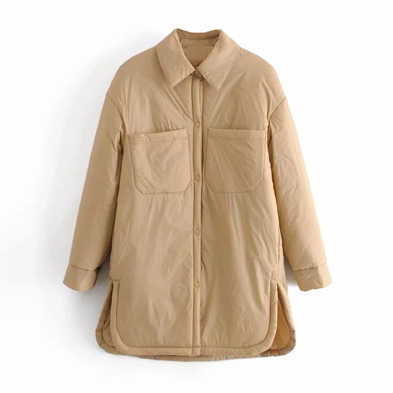 Women's Shirts Jackets Thin Parka Oversize Shirt
