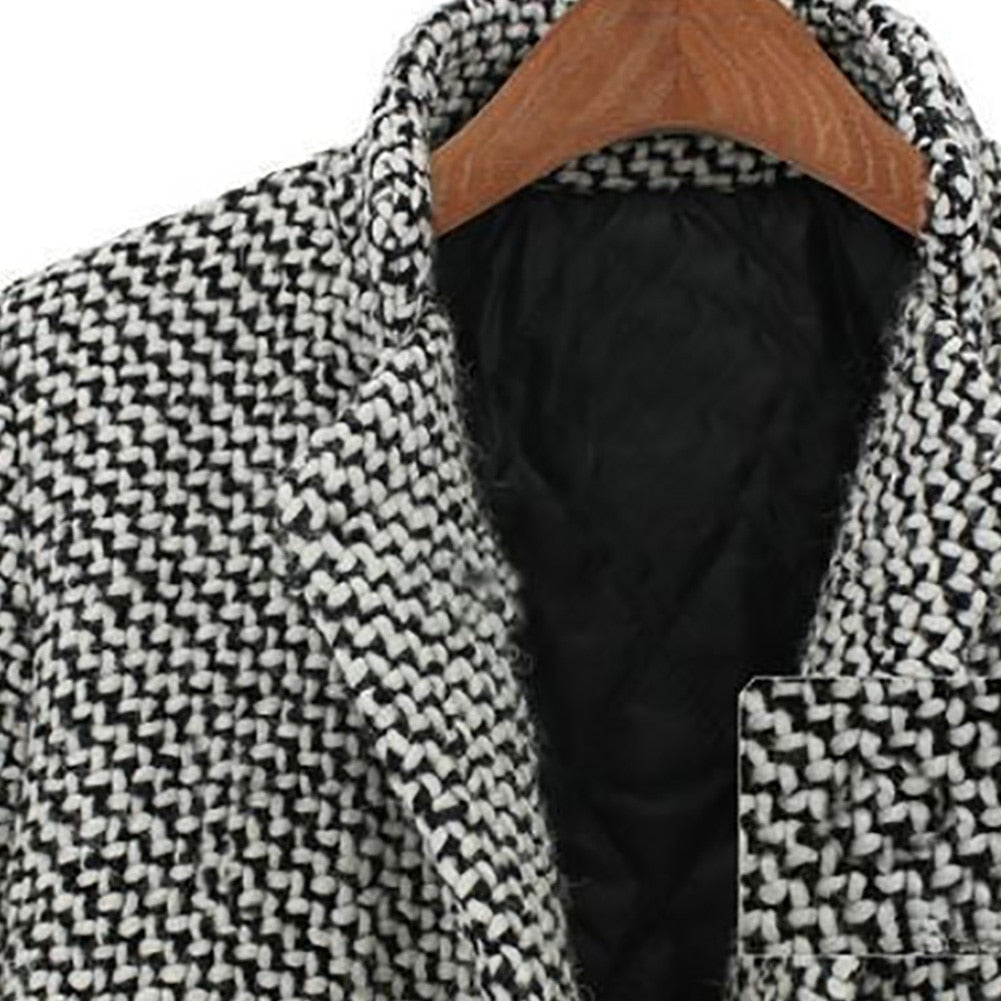 Autumn Winter Women Solid Color Slim Fits Cardigan Warm Thicken Woolen Midi Coat warm woolen coat women long coat winter