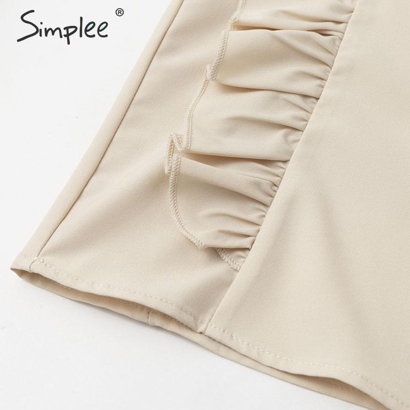 Simplee Vintage ruffles elegant women blouse shirts