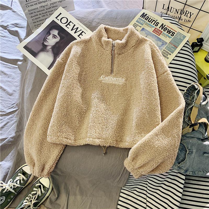 Cashmere Short High Collar Hoodies