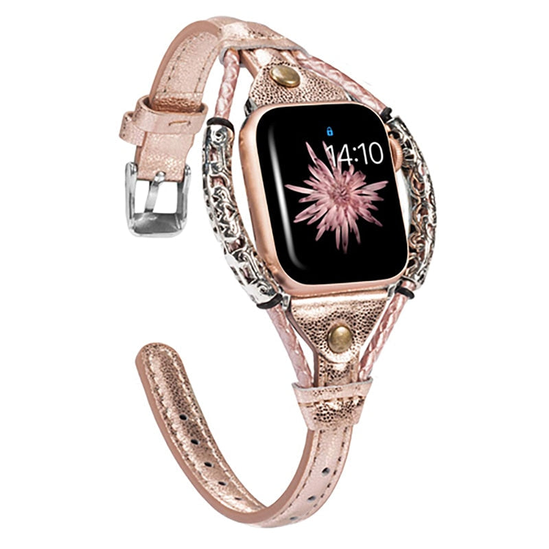Genuine Leather Strap for Apple Watch Band