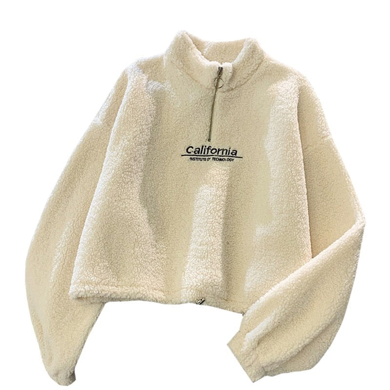 Cashmere Short High Collar Hoodies