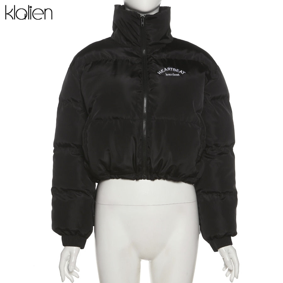 KLALIEN Women Winter Thicken Wadded Jacket