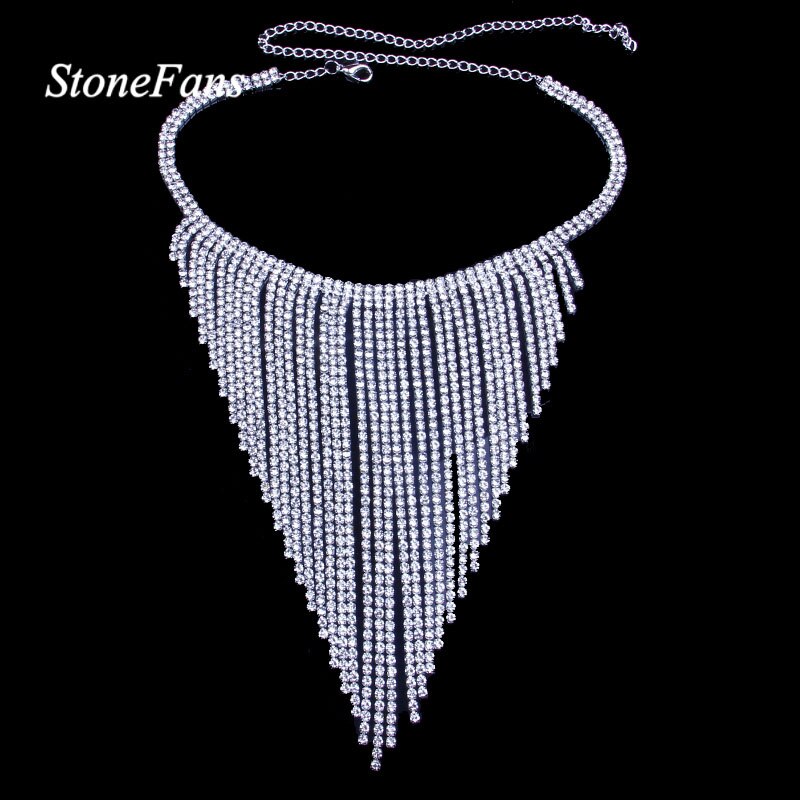 Stonefans Ethnic Long Tassel Choker