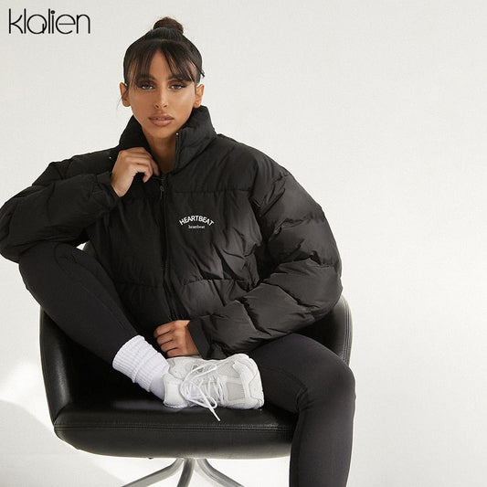 KLALIEN Women Winter Thicken Wadded Jacket