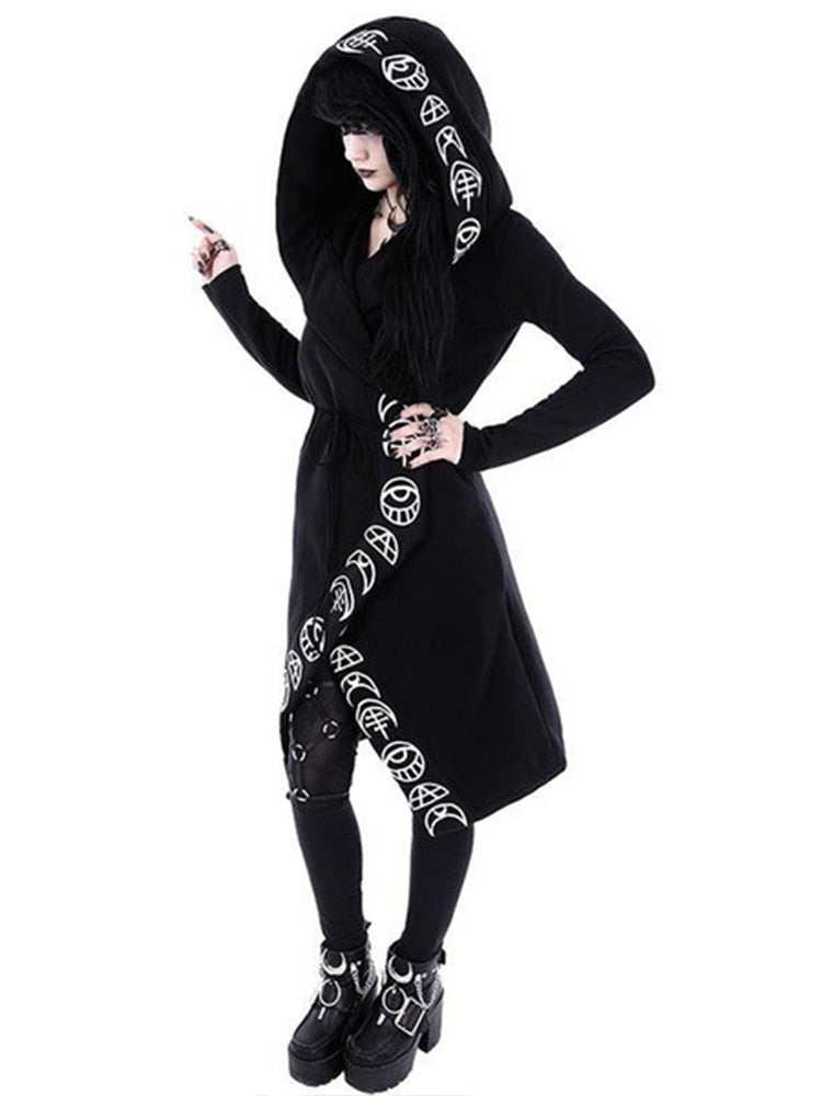 Print Sweatshirt Genshin Impact Stitch Hoody Grunge Autume Winter Witchcraft Women Oversized Hoodies