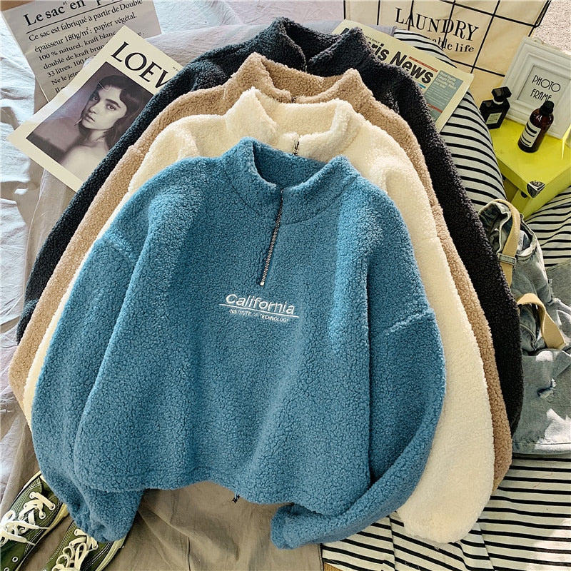 Cashmere Short High Collar Hoodies