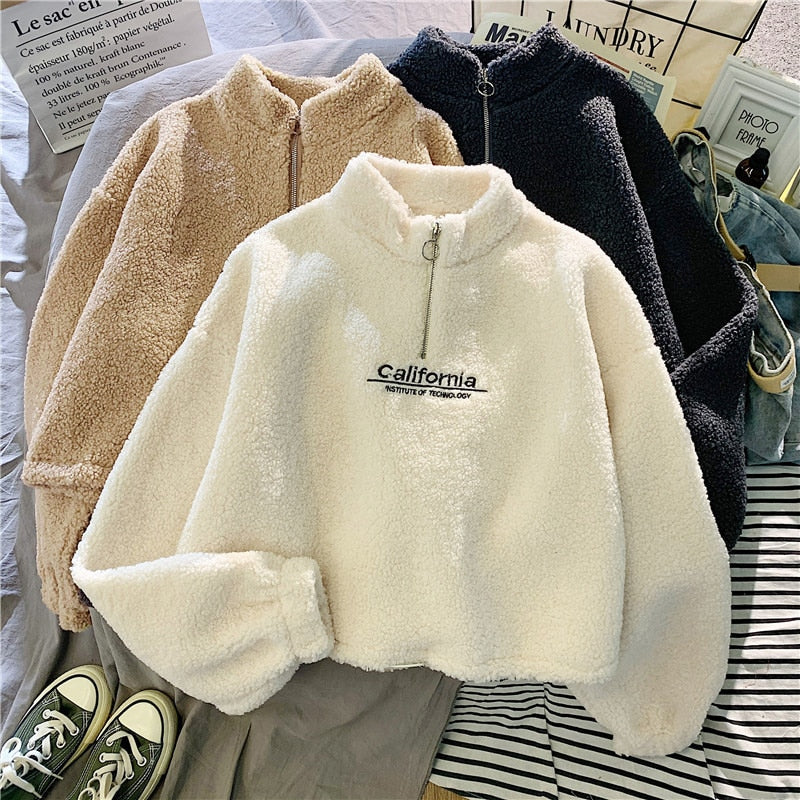 Cashmere Short High Collar Hoodies