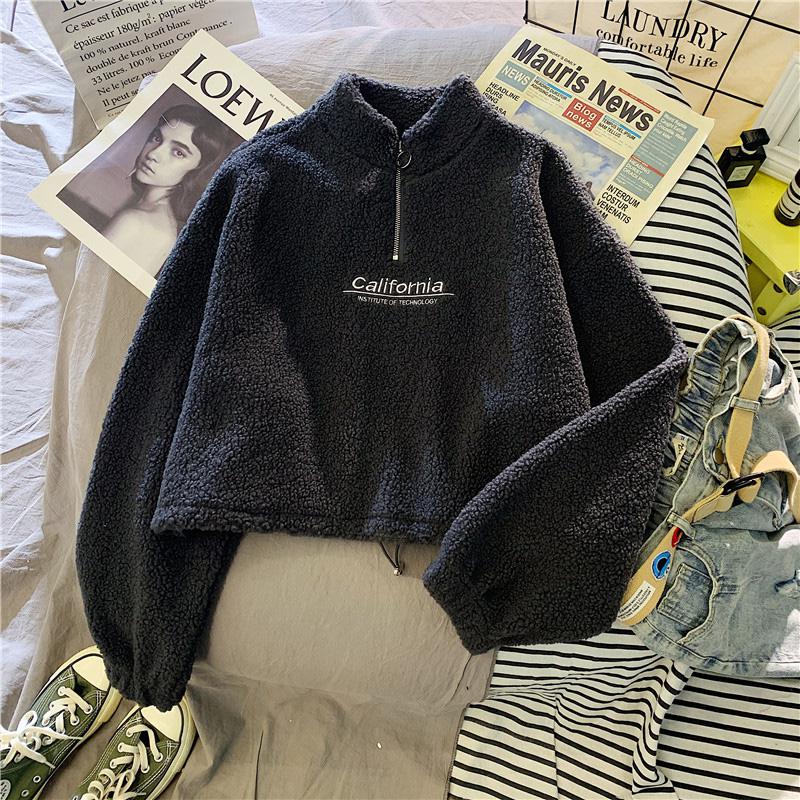 Cashmere Short High Collar Hoodies