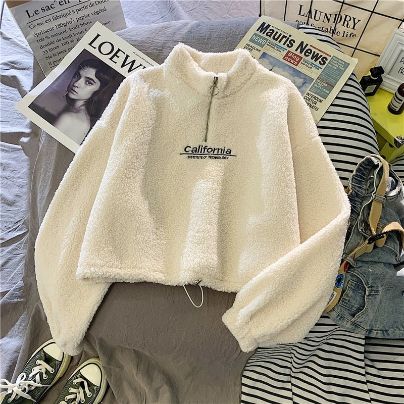 Cashmere Short High Collar Hoodies