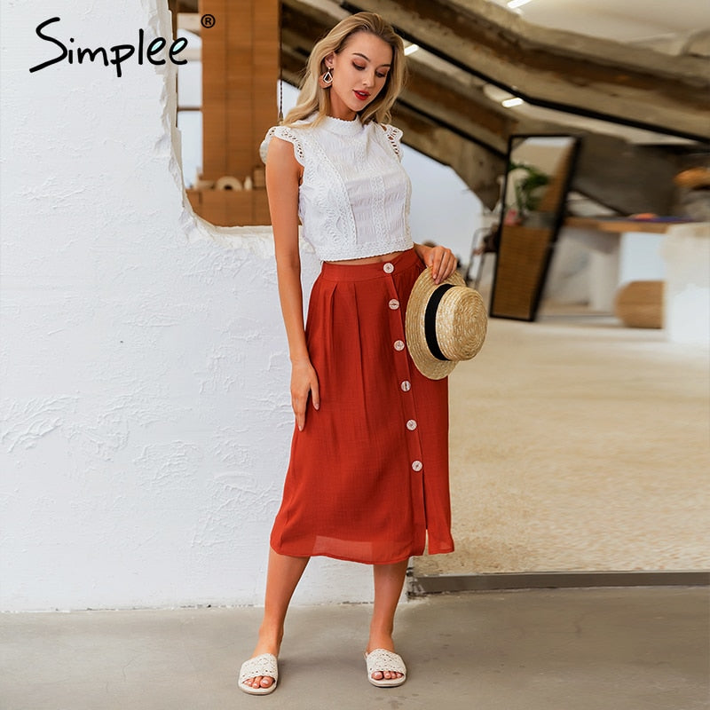 Simplee Sleeveless sexy women crop top