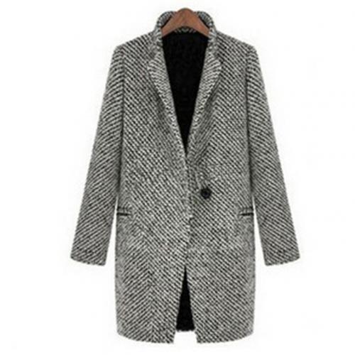 Autumn Winter Women Solid Color Slim Fits Cardigan Warm Thicken Woolen Midi Coat warm woolen coat women long coat winter