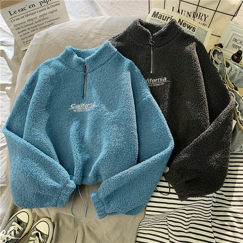Cashmere Short High Collar Hoodies