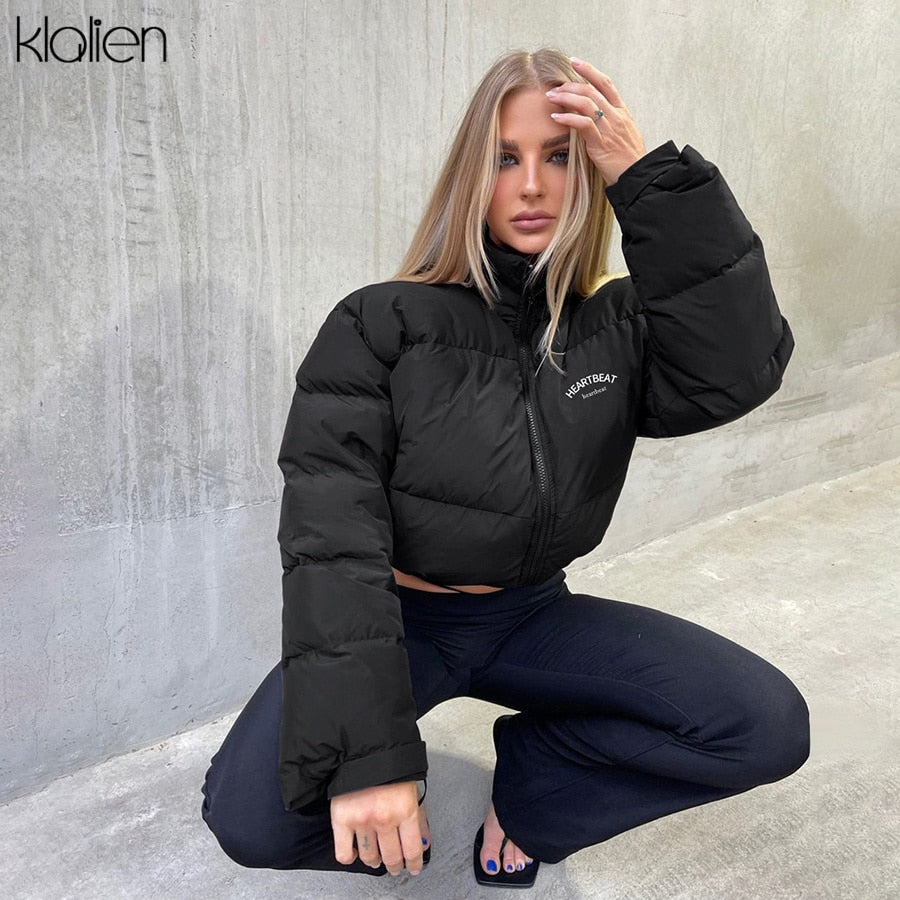 KLALIEN Women Winter Thicken Wadded Jacket