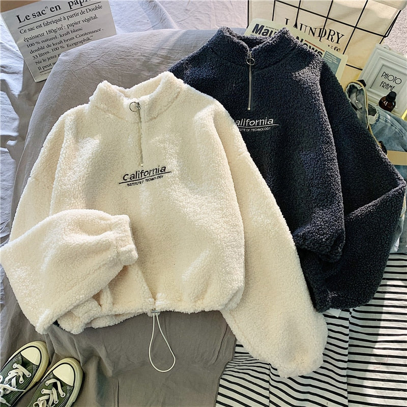Cashmere Short High Collar Hoodies