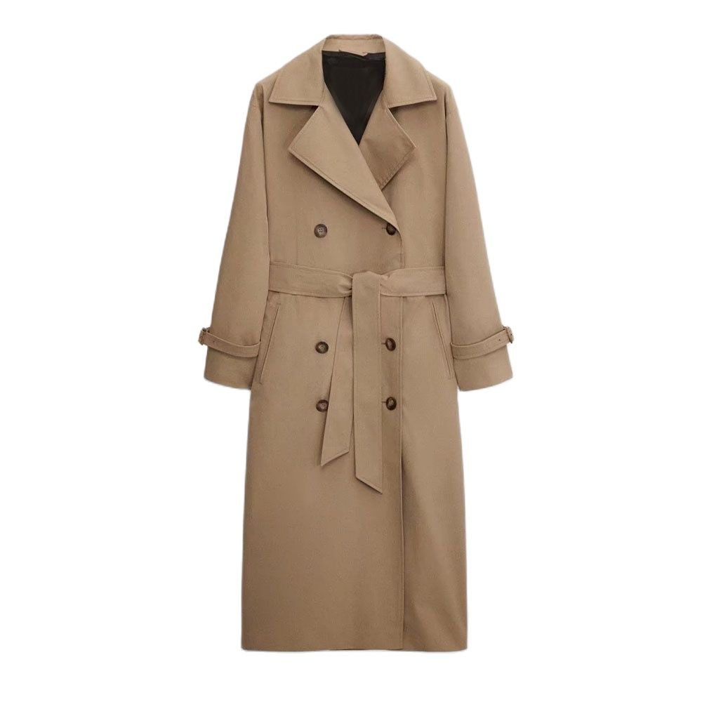 clothing retro casual loose double-breasted coat