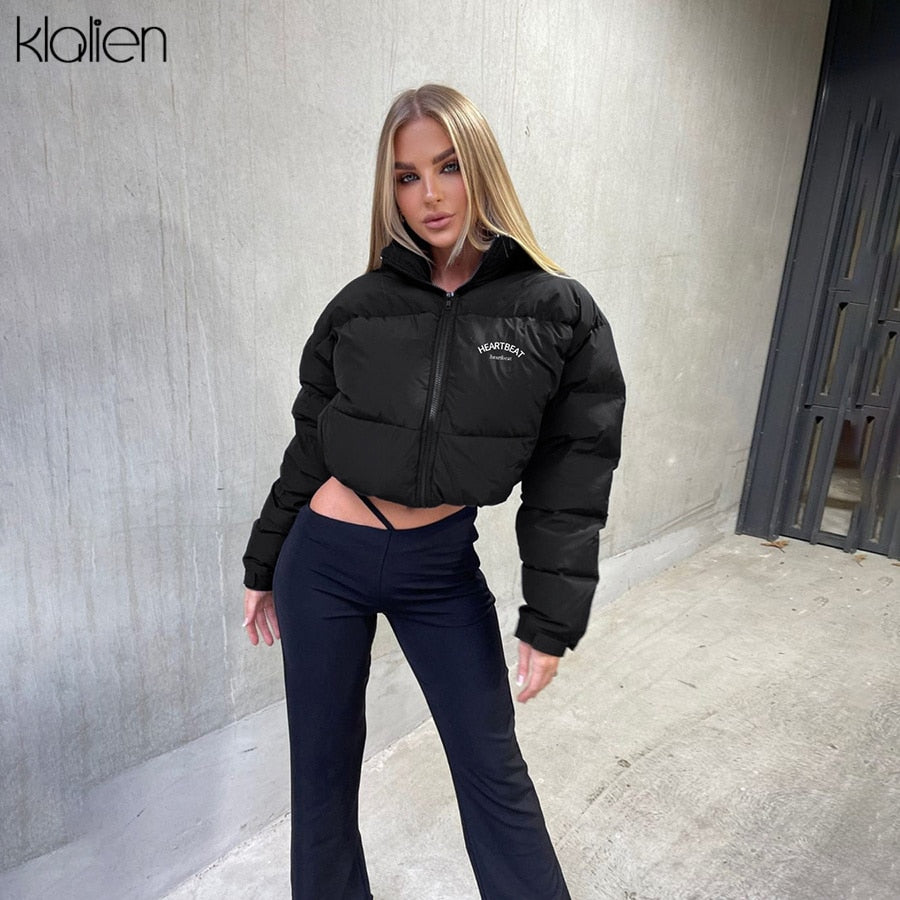 KLALIEN Women Winter Thicken Wadded Jacket