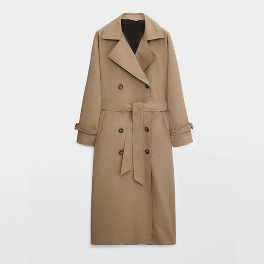 clothing retro casual loose double-breasted coat
