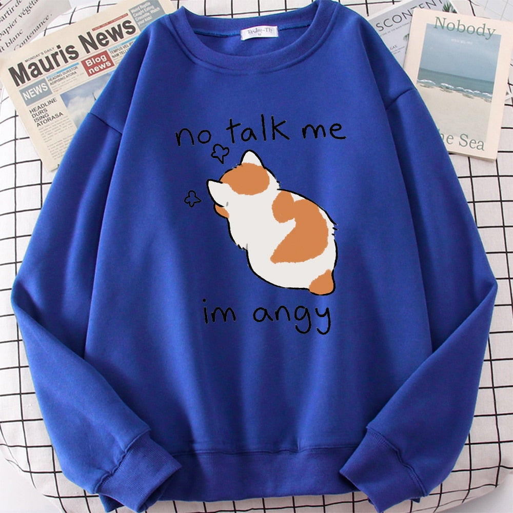 Cat Print Top Women Harajuku Oversize Long-Sleeve Kawaii