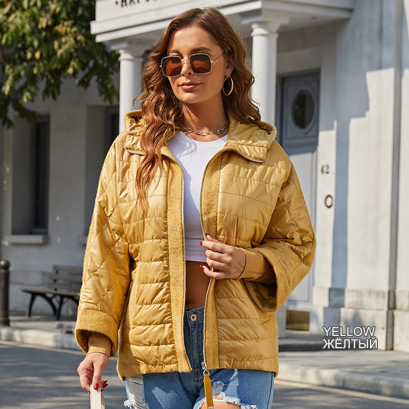 Spring Women Parkas Oversize Padded Coats