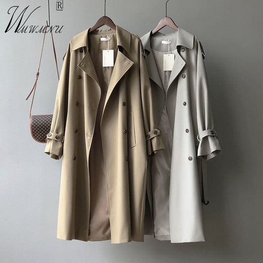 High Quality Classic Khaki Trench Coat