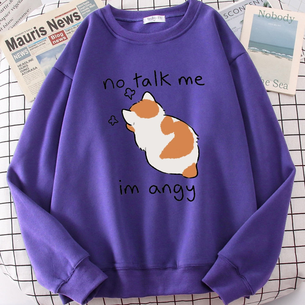 Cat Print Top Women Harajuku Oversize Long-Sleeve Kawaii