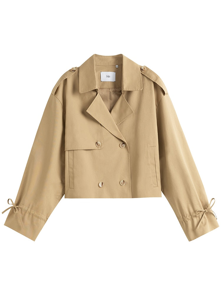 Woman Clothes Women's Short Trench Coat High Sense Coat