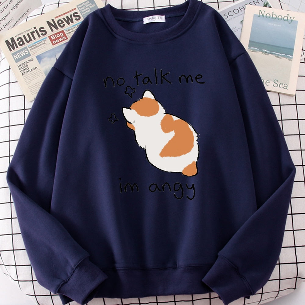Cat Print Top Women Harajuku Oversize Long-Sleeve Kawaii