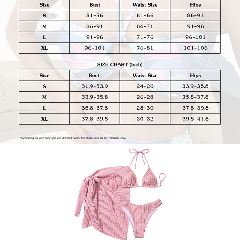 Women Sexy Swimsuit Women's Summer Bikini Sets Solid Color Triangle Bikinis Swimwear Women 2023 Beach Brazilian Bathing Suits