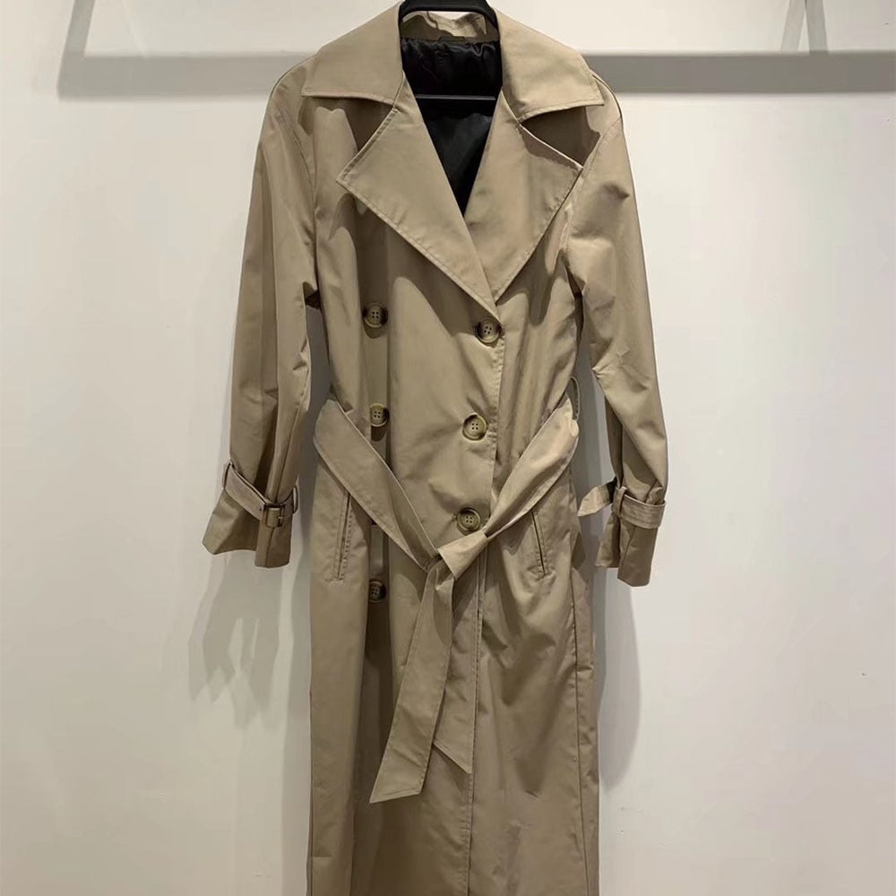 clothing retro casual loose double-breasted coat