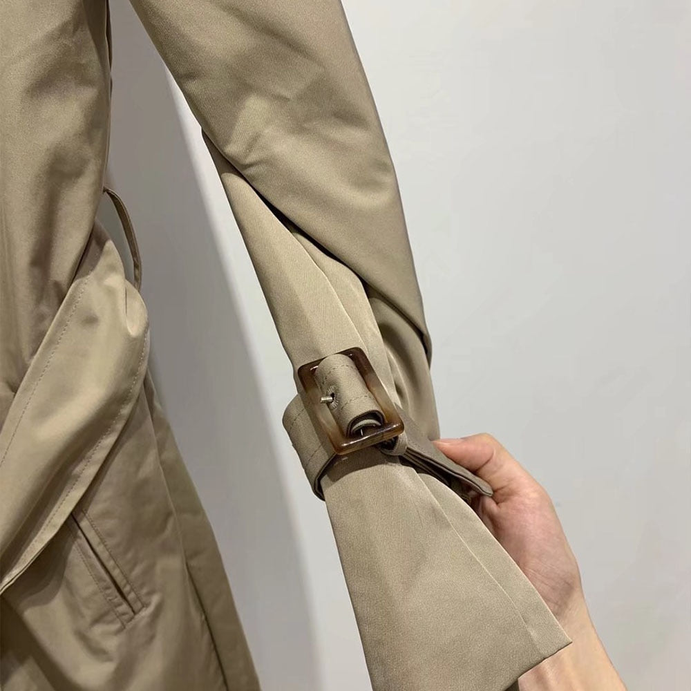 clothing retro casual loose double-breasted coat