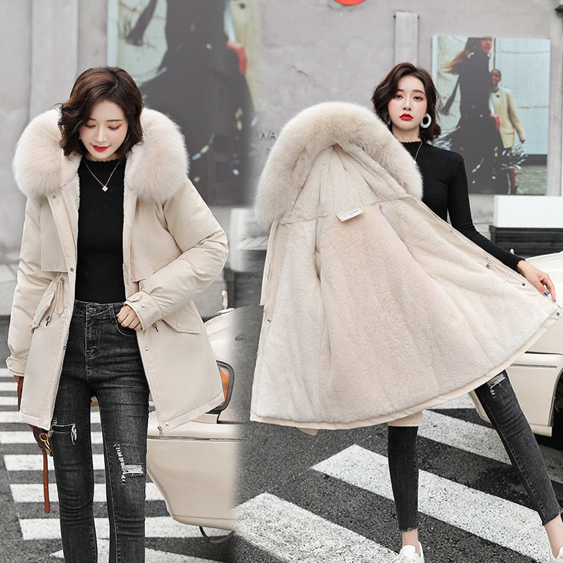 New Winter Jacket Women Parka Fashion Long Coat