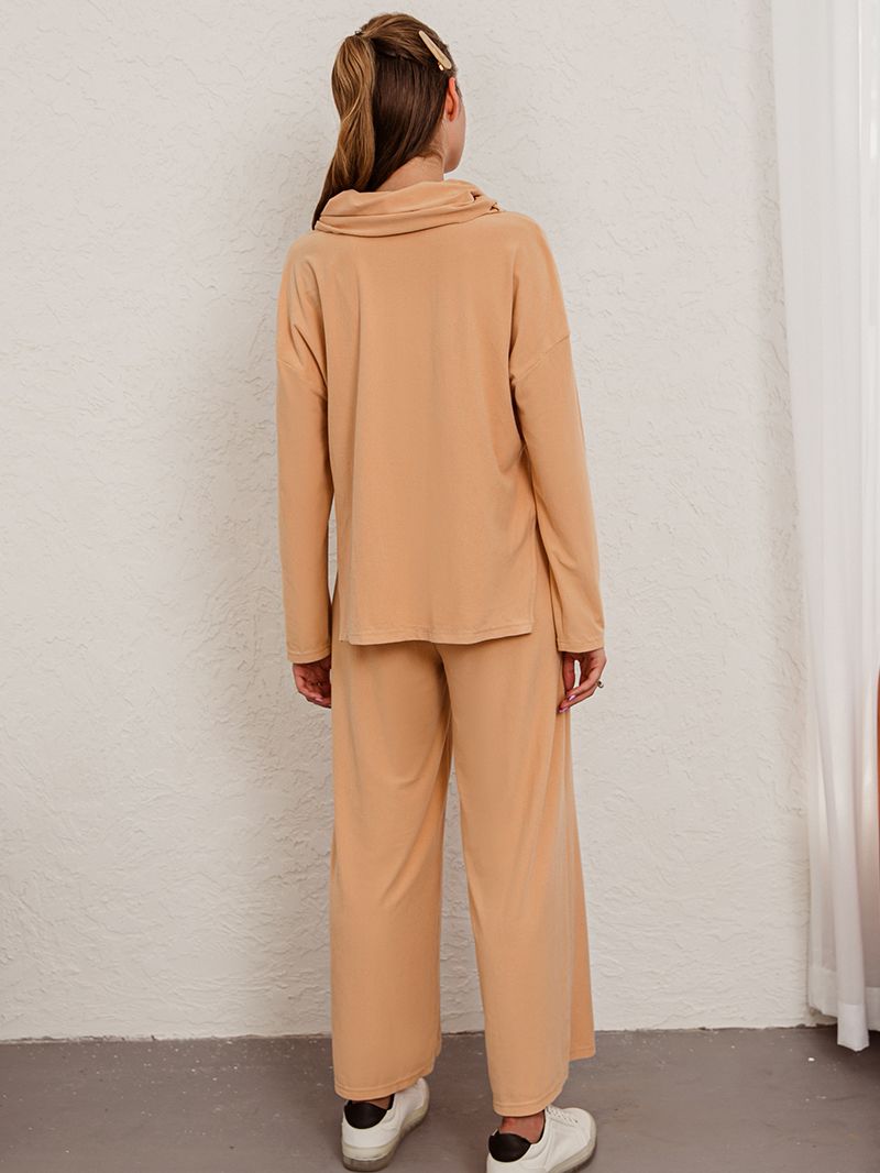 Simplee Elegant Solid long sleeve women two-piece jumpsuit Autumn winter pocket casual summer ladies  fashion party jumpsuits