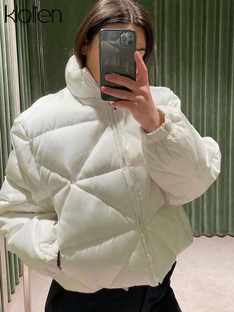 KLALIEN Fashion Casual Zipper Cotton-Padded Jacket