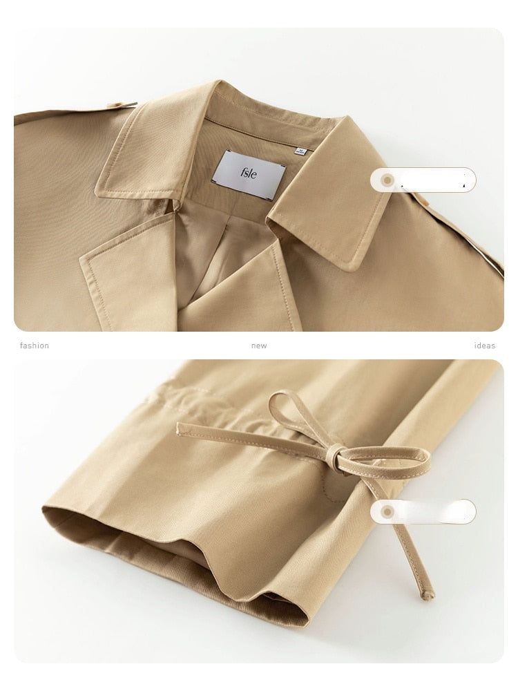 Woman Clothes Women's Short Trench Coat High Sense Coat