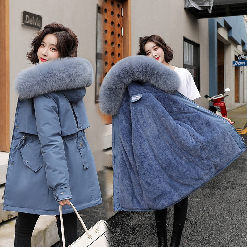 New Winter Jacket Women Parka Fashion Long Coat