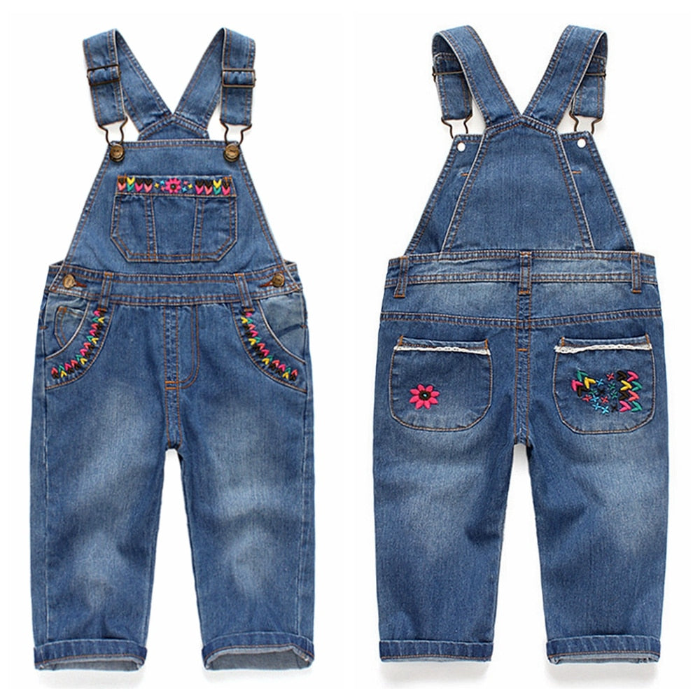 1-5T Kids Jeans Baby Rompers Spring Boys Girls Overalls Bebe Jumpsuit Pants Toddler Trousers Kids Clothes Children Clothing