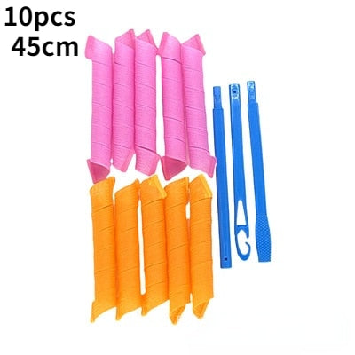 Heatless Hair Curlers Magic Wave Formers