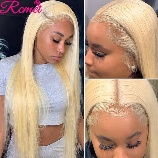 13x4 38 40 613 Blonde HD Lace Front Human Hair Wigs Straight 613 Transparent Lace Frontal Wig With leave out Hair Brazilian Remy 150%
