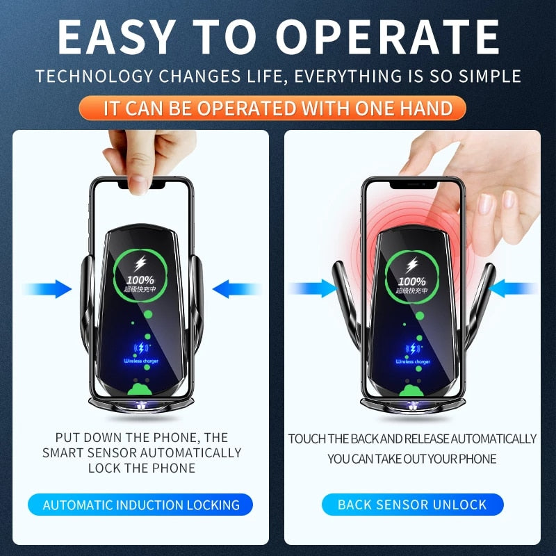 Automatic 30W Car Wireless Charger Holder