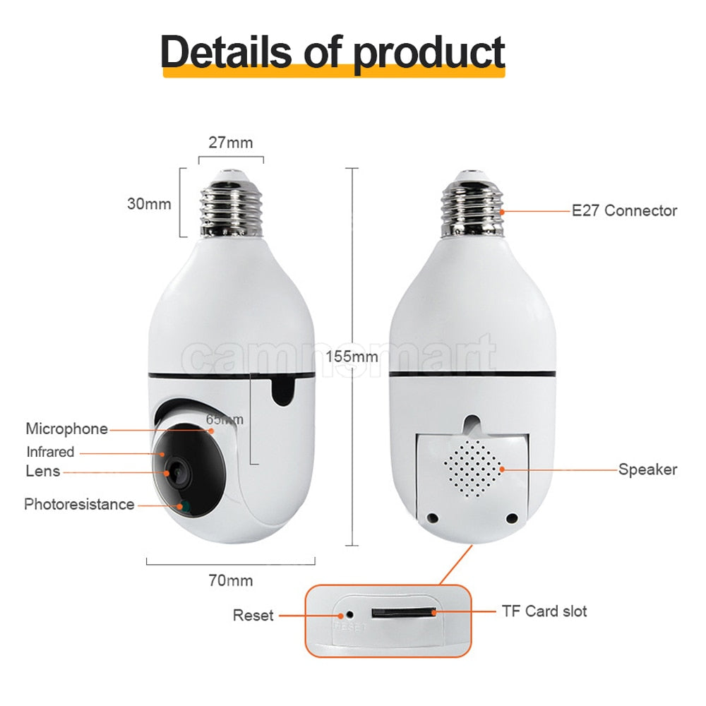 1080P HD Camera Video Surveillance Wifi 360 Securite Security Protection Latest Model for Smart Home Monitoring Indoor Ycc365