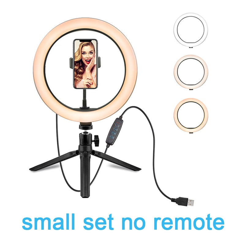 10.2 Inch Ring Light with Stand for phone- Rovtop LED Camera Selfie Light Ring for iPhone Tripod and Phone Holder for Video Photography