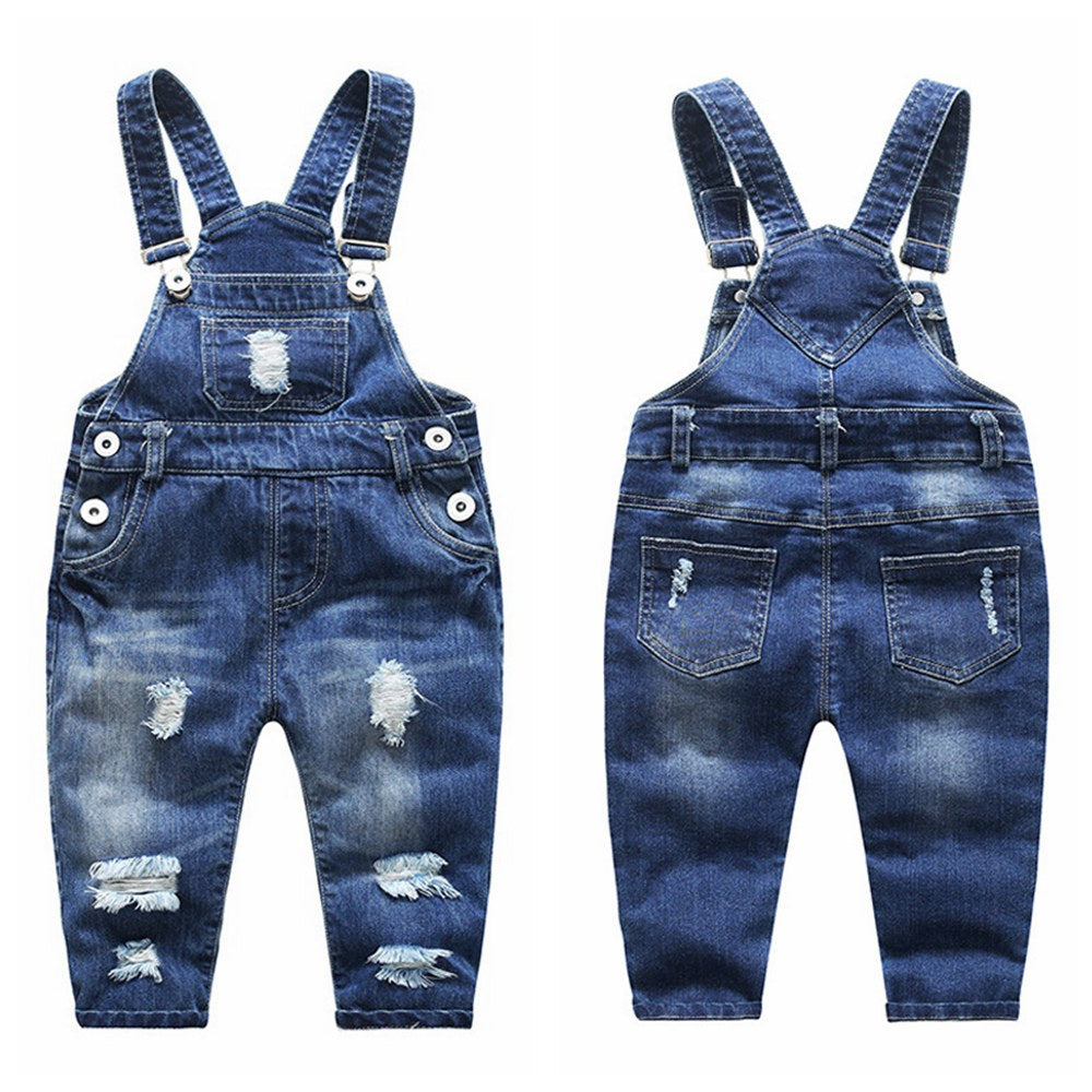 1-5T Kids Jeans Baby Rompers Spring Boys Girls Overalls Bebe Jumpsuit Pants Toddler Trousers Kids Clothes Children Clothing