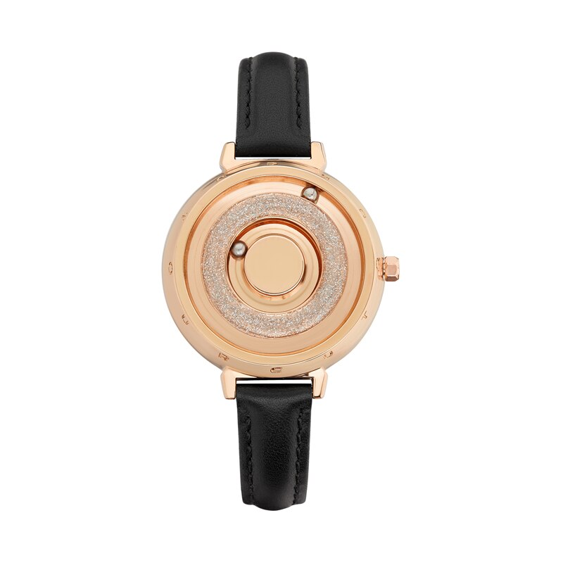 Eutour New Original Magnetic Rosegold Trend Women&#39;s Watch Female Student Quartz Minimalist Plant Fashion Stainless Steel Belt