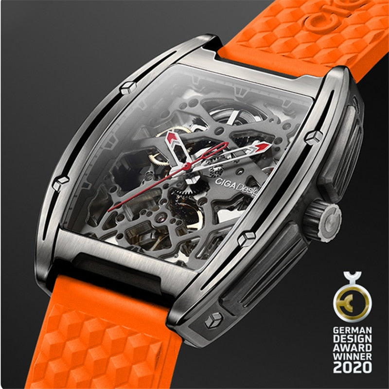 CIGA Design Z Series Sapphire Mirror Crystal Fashion Titanium Case Skeleton Mens Automatic Mechanical Watches